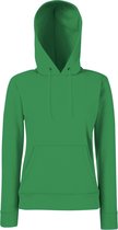 Fruit Of The Loom Vrouwen Dames Fit Sweatshirt Met Capuchon / Hoodie (Kelly Groen) (Maat M)