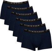 Schiesser 6-Pack low rise boxershorts donkerblauw