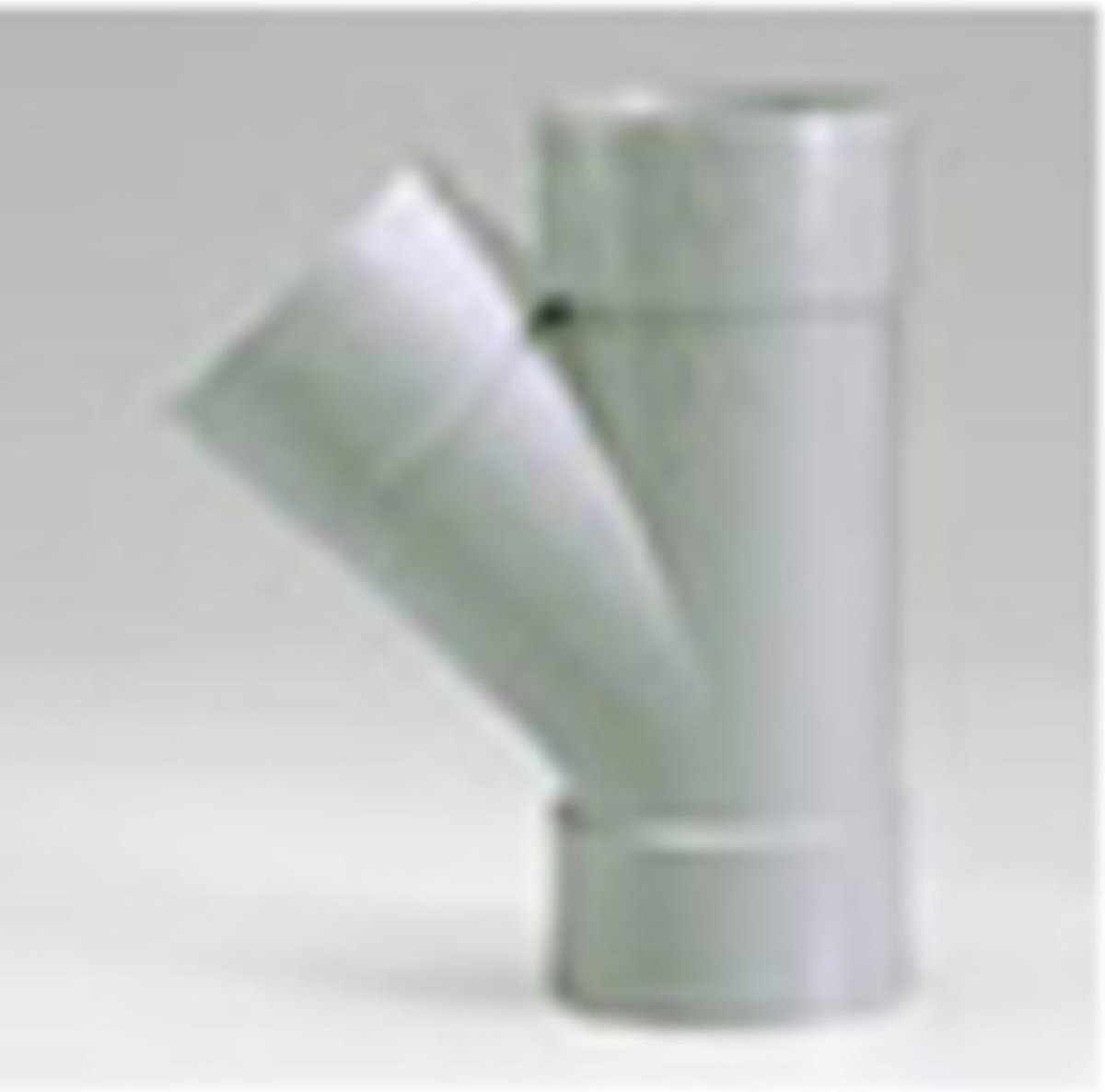 PVC Tee 45gr. 3xmof grijs 75mm
