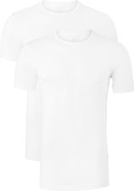 Claesen's Basics T-shirts (2-pack) - heren T-shirts O-hals - wit - Maat: M