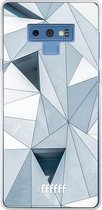 Samsung Galaxy Note 9 Hoesje Transparant TPU Case - Mirrored Polygon #ffffff