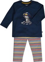 Woody pyjama jongens - kat - donkerblauw - 202-3-PLS-S/872 - maat 74