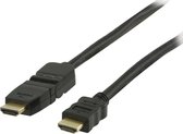 High Speed HDMI kabel met ethernet HDMI connector - HDMI connector draaibaar 1,50 m zwart