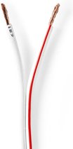 Nedis Speaker-Kabel | 2x 2.50 mm² | CCA | 25.0 m | Rond | PVC | Wit | Folieverpakking