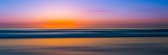 Schilderij - Spiegelgladde zee bij zonsondergang, panorama, 2 maten