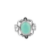 Jewelryz Ceara | Ring 925 zilver met chalcedoon (aqua) | Maat 16