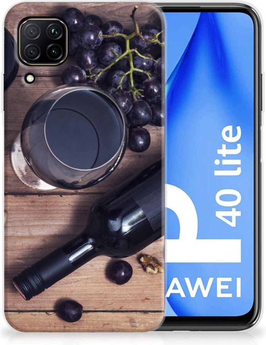 Huawei P40 Lite Siliconen Case Wijn