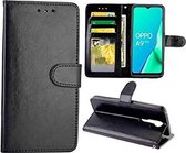 LuxeBass Oppo A9 (2020) / A5 (2020) hoesje book case zwart - telefoonhoes - gsm hoes - telefoonhoesjes