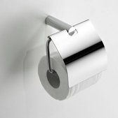 Saqu Lodge WC Rolhouder - met Klep - Chroom - Toiletrolhouder - WC Papier Houder