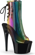 Pleaser Plateau Laarzen, Paaldans schoenen -40 Shoes- ADORE-1018C-RB Paaldans schoenen Multicolours/Zwart