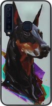 ADEL Siliconen Back Cover Softcase Hoesje Geschikt voor Samsung Galaxy A9 (2018) - Doberman Pinscher Hond