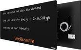 Welltherm 930 Watt krijtbord infrarood verwarmingspaneel Zwart Satijn Glas 60 x 150 cm