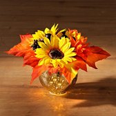 Glazen bollen met leds »Zonnebloemen«