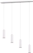 LED Hanglamp - Trion Mary - GU10 Fitting - 4-lichts - Rechthoek - Mat Wit - Aluminium - BES LED