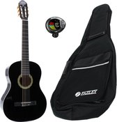 Bol.com LaPaz 002 BK klassieke gitaar 4/4-formaat zwart + gigbag + stemapparaat aanbieding