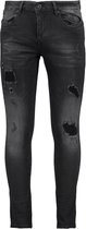 Gabbiano Jeans Ultimo Skinny Fit Jeans Powerflex 82655 Black Destroyed Mannen Maat - W33 X L32