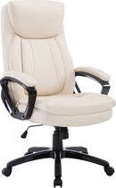 Chaise de bureau Clp XL Platon - Cuir artificiel - Crème
