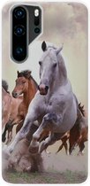 ADEL Siliconen Back Cover Softcase Hoesje Geschikt voor Huawei P30 Pro - Paarden