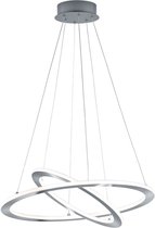LED Hanglamp - Trion Duban - 40W - Warm Wit 3000K - Dimbaar - Rond - Mat Nikkel - Aluminium - BES LED