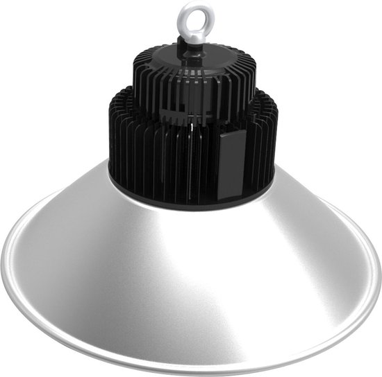 LED UFO High Bay 100W - Aigi Mania - Magazijnverlichting - Waterdicht IP65 - Natuurlijk Wit 4000K - Mat Zwart - Aluminium