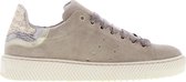 Tango | Yara 7-b beige/gold suede sneaker glitter detail - off white sole | Maat: 38