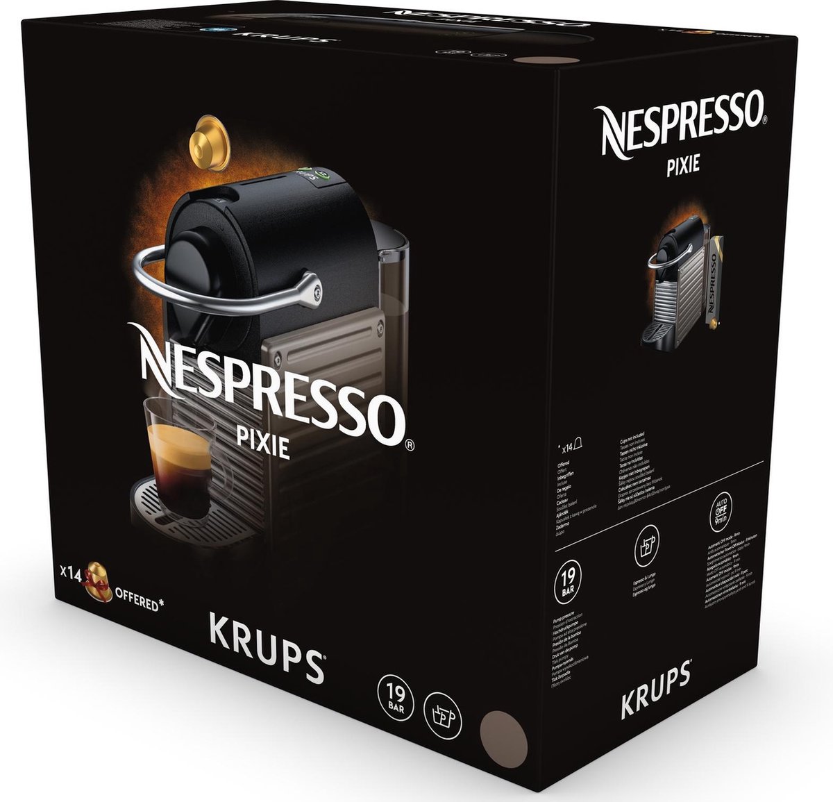 Krups Nespresso Pixie XN304T - Titanium | bol.com