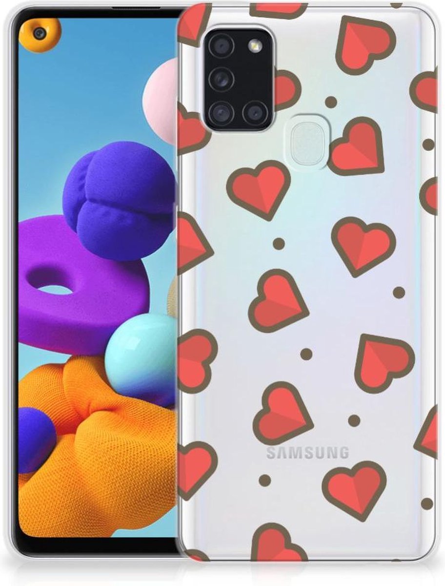 Samsung Galaxy A21s TPU bumper Hearts