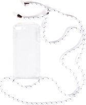 Shop4 - iPhone 8 Hoesje - Zachte Back Case met Koord Multi Wit