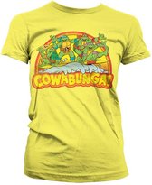 Teenage Mutant Ninja Turtles Dames Tshirt -XL- Cowabunga Geel