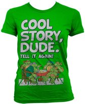 Teenage Mutant Ninja Turtles Dames Tshirt -XL- Cool Story Dude Groen