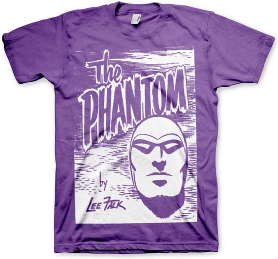 The Phantom Heren Tshirt -M- Sketch Paars