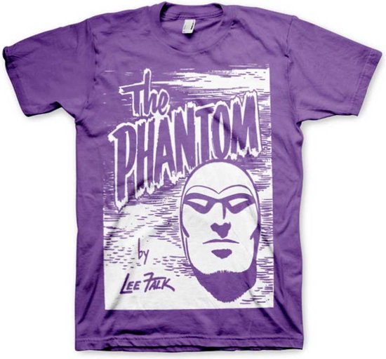 The Phantom Heren Tshirt -S- Sketch Paars