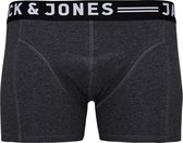 JACK & JONES Jacsense trunks (1-pack) - heren boxer normale lengte - donkergrijs melange - Maat: L