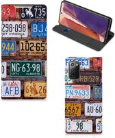 GSM Hoesje Geschikt voor Samsung Galaxy Note20 Wallet Case Kentekenplaten