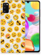 Backcover Soft Siliconen Hoesje Geschikt voor Samsung Galaxy A41 Telefoon Hoesje Super als Cadeautjes voor Meisjes Emoji