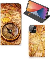Magnet Case Geschikt voor iPhone 12 | Geschikt voor iPhone 12 Pro Smart Cover Hoesje Kompas