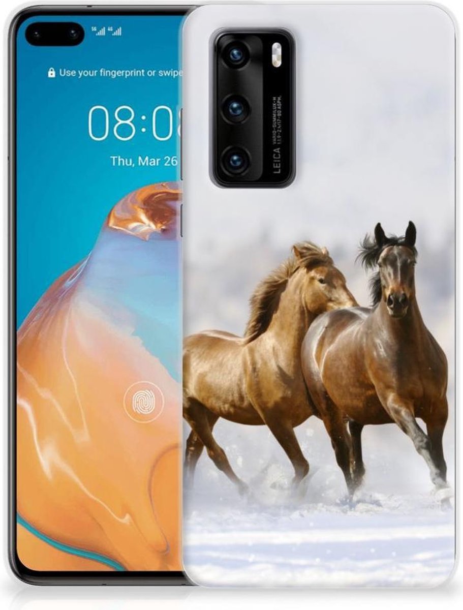 Huawei P40 TPU Hoesje Paarden