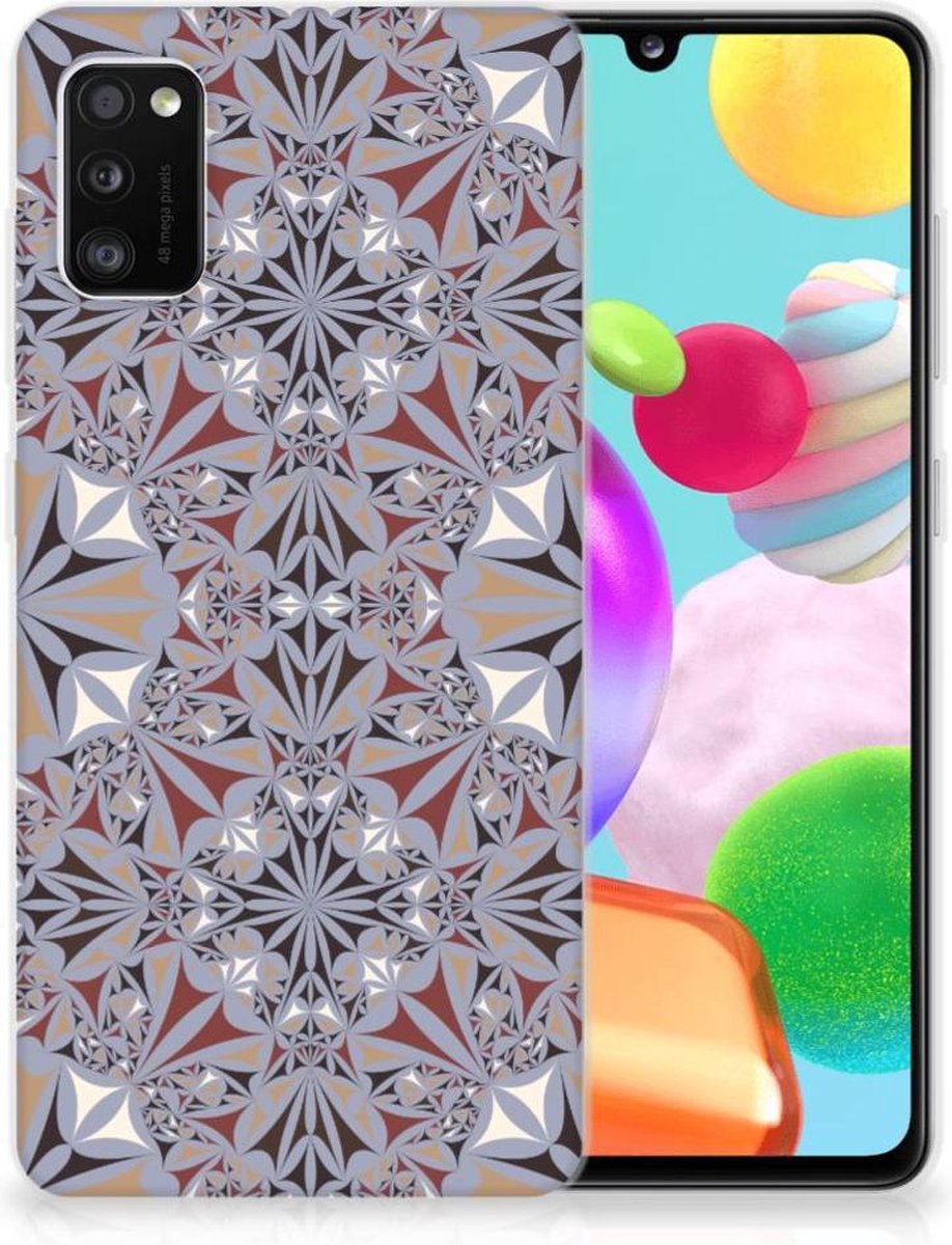 Samsung Galaxy A41 TPU Siliconen Hoesje Flower Tiles