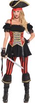 AMSCAN - Rood zwart piraten kostuum voor vrouwen - M - Volwassenen kostuums