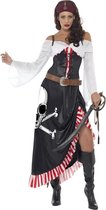 SMIFFYS - Sexy doodskop piraten kostuum voor vrouwen - S - Volwassenen kostuums