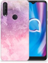 Telefoonhoesje Alcatel 1S (2020) Silicone Back Cover Pink Purple Paint
