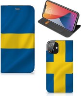 Telefoon Hoesje Geschikt voor iPhone 12 | Geschikt voor iPhone 12 Pro Flipcase Zweedse Vlag