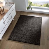Hoogpolig vloerkleed effen Spectrum - zwart 250x250 cm