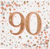 Oaktree - Servetten 90 jaar Rose Gold (16 stuks)