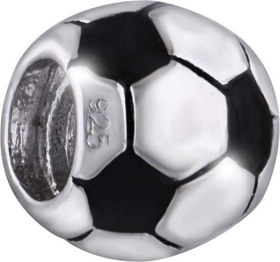 Quiges Charm Bead - Argent 925 - Charm Perle de Voetbal - Z682