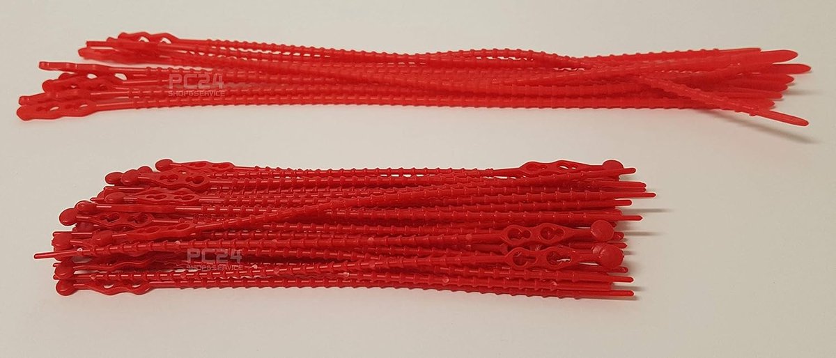 Kabelbinders 180 mm en 320 mm - Multifunctioneel - Rood - Ideaal voor organiseren en bevestigen - ShopVlot