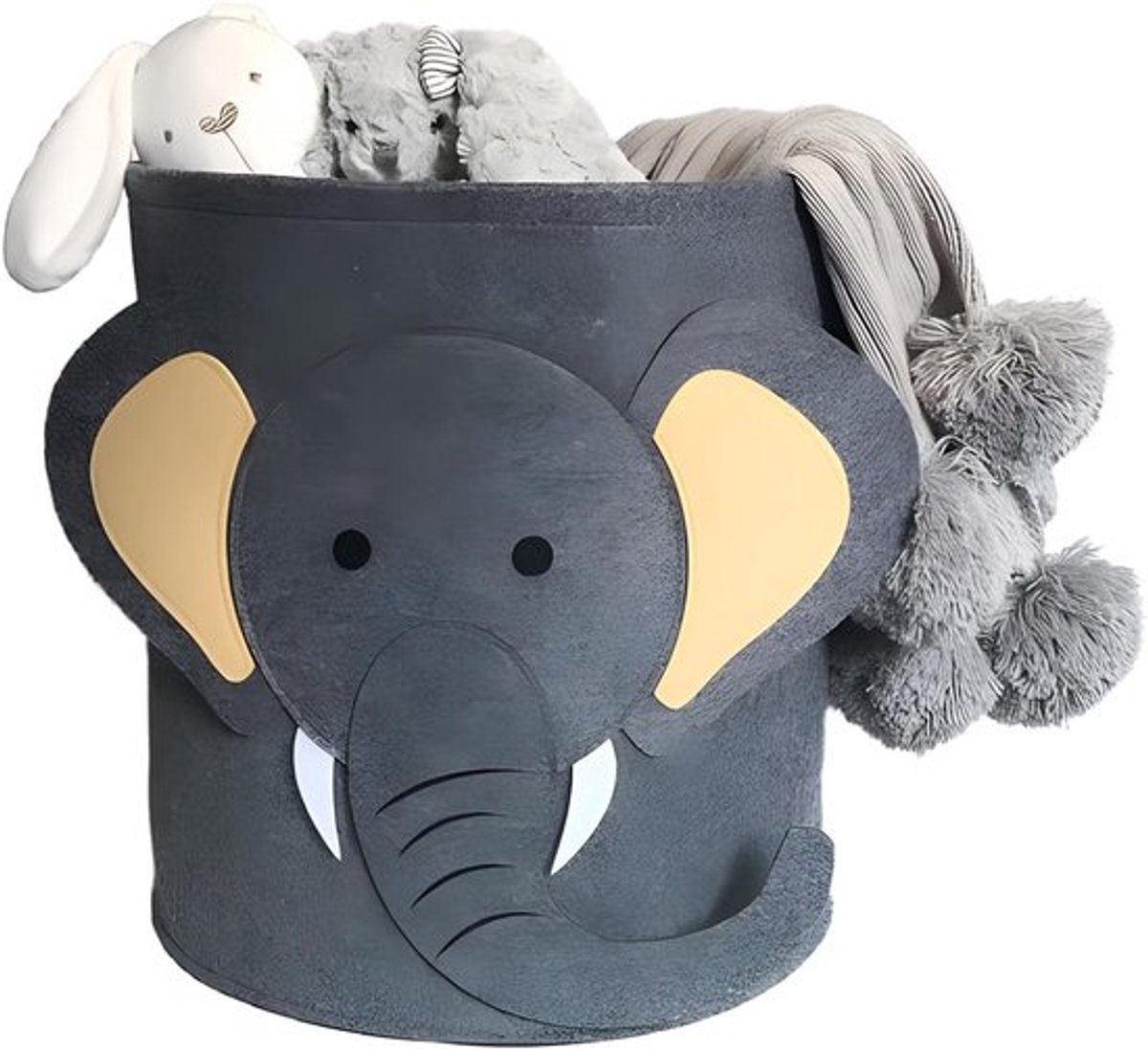 Vouwbare Opbergmanden voor Speelgoed, Hondenaccessoires, Kinderwasmand en Decoratieve Mand met Handvatten, Ideaal voor Babykamer en Speelgoedopslag (Grijs)