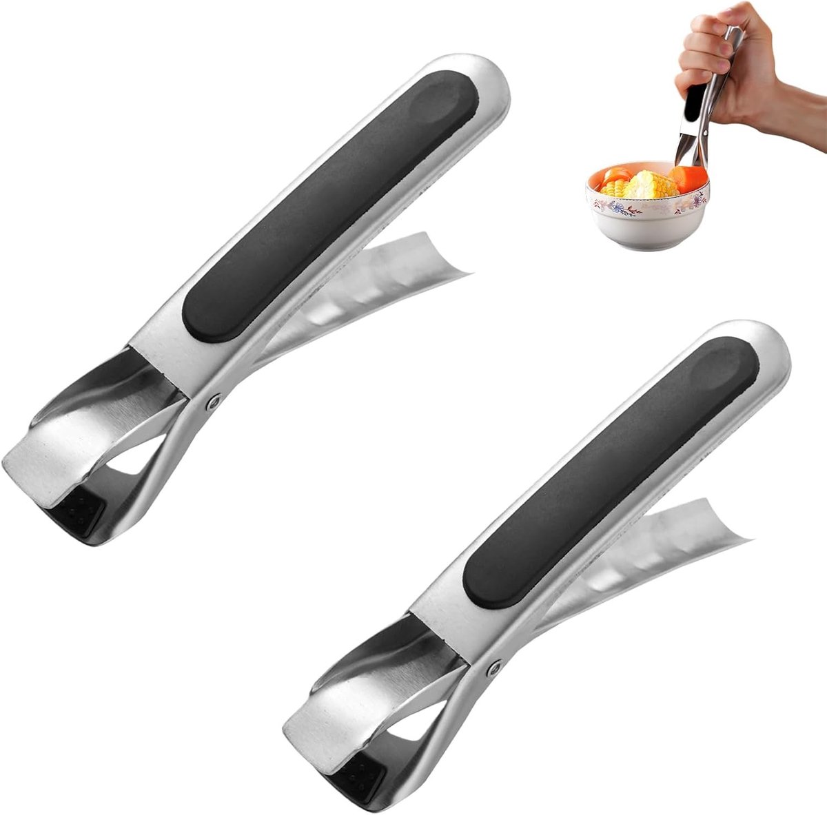 Set van 2 antislip oventangen voor heteluchtfriteuse, ideaal voor bakken, grillen en serveren