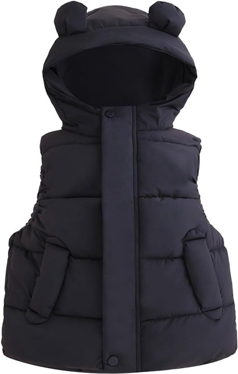 Warm Winter Vest voor Kinderen met Capuchon | Lichtgewicht en Comfortabel | Geschikt voor Jongens en Meisjes van 12 Maanden tot 5 Jaar met Pocket
