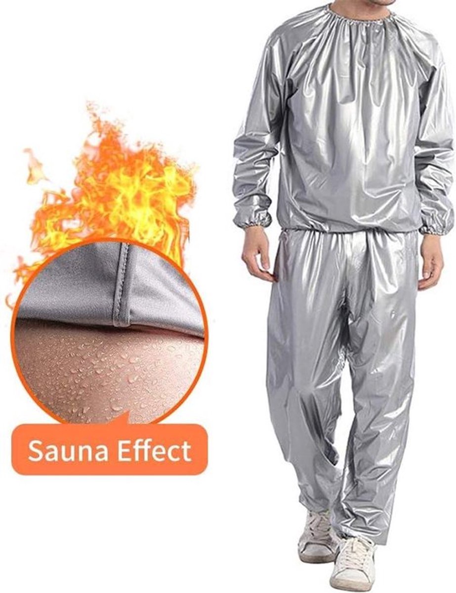 Zweet Saunapak voor Gewichtsverlies en Fitness - Full Body Sauna Suit voor Oefening en Afslanken - PVC Sauna Pak voor Mannen en Vrouwen met Anti-Rip - Effectief bij Gym Workouts